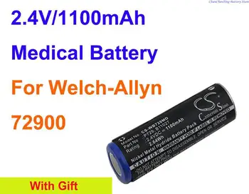 Аккумулятор P729, B11027 емкостью 1100 мАч для Welch-Allyn 72900