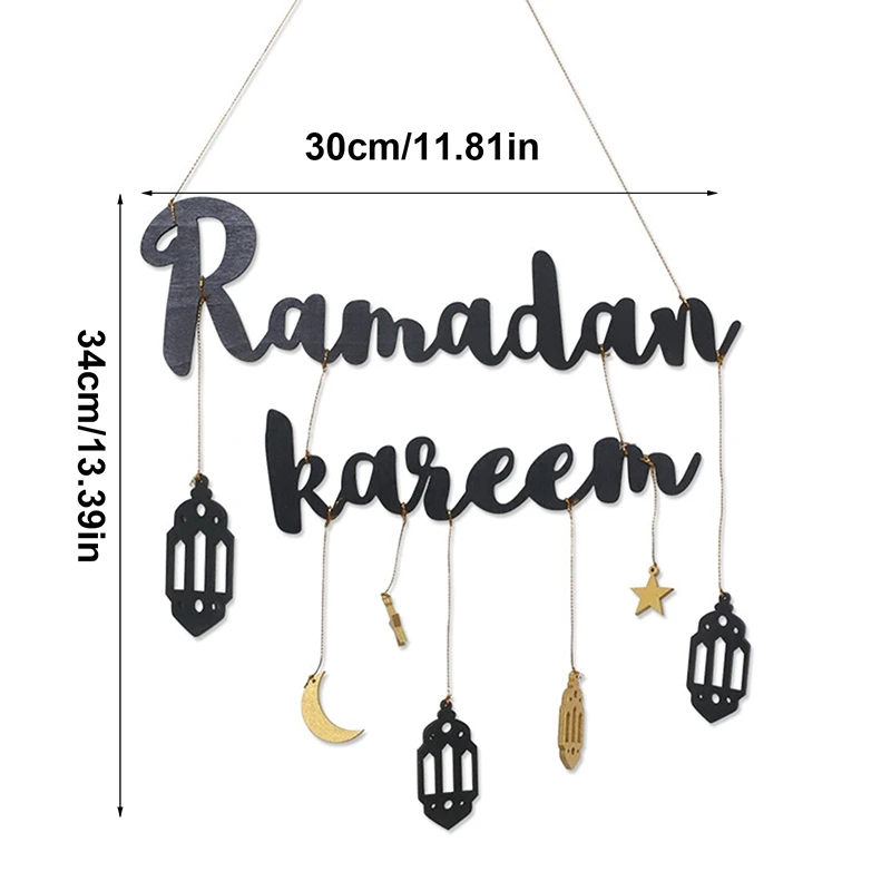 Мусульманский золотой баннер с буквами Рамадан Карим, висящий на стене, украшения для Рамадана, украшение для дома, праздничные принадлежности B 3