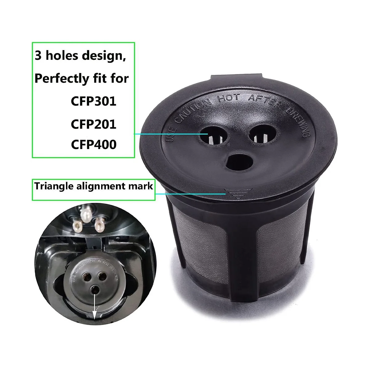 Многоразовые Кофейные фильтры K Cups для Ninja Dual Brew, Многоразовые Кофейные стручки, Совместимые с кофеваркой Ninja CFP301 1