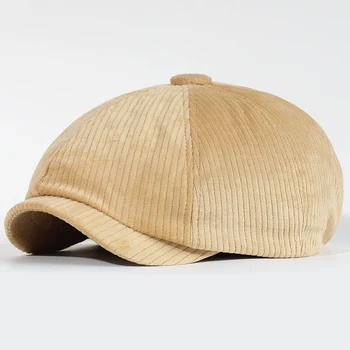 Унисекс, весенне-осенне-зимние кепки газетчика, мужская и женская теплая восьмиугольная шляпа для мужчин, детективные шляпы, ретро плоские кепки