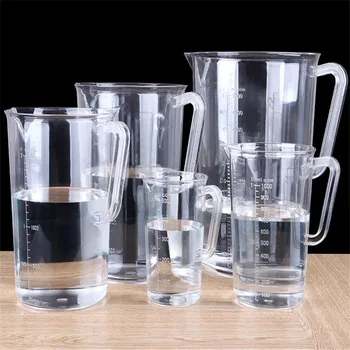 Акриловый пластиковый мерный стаканчик с градуировкой, контейнер для жидкости, инструмент для приготовления силикона из эпоксидной смолы, прозрачный стаканчик для смешивания, мерная ложка