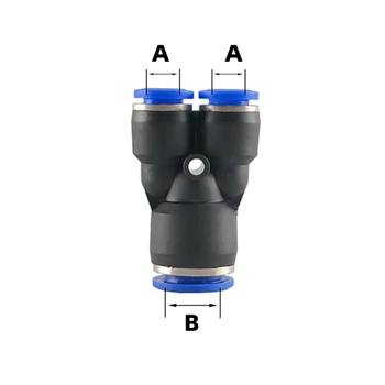 Соединение труб пневматический соединитель фитинги быстроразъемный воздух вода PY PW6-4 6 мм 8 мм 10 мм 12 мм Y-образная форма