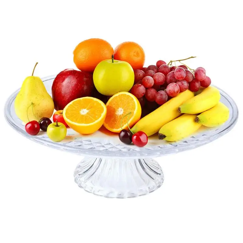 Хрустальный круглый сервировочный поднос тарелка для закусок, фруктов и сухофруктов Высококачественная посуда для суши ручной работы 0