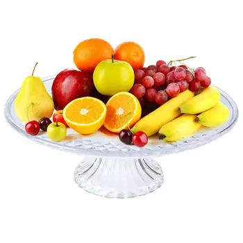 Хрустальный круглый сервировочный поднос тарелка для закусок, фруктов и сухофруктов Высококачественная посуда для суши ручной работы
