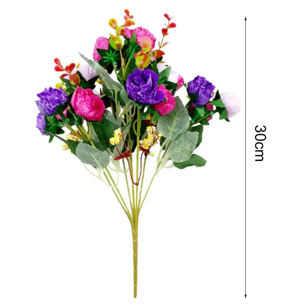 Искусственный цветок с имитацией розы, многофункциональный яркий цветок из искусственного шелка для подарков 5