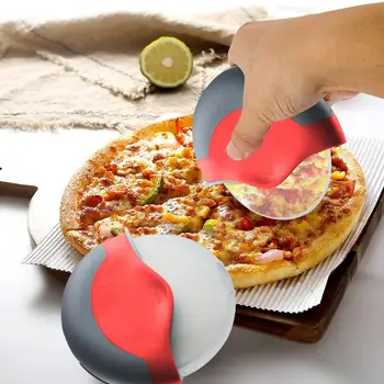Слайсер для резки пиццы, резак для пиццы, острый, съемный, не деформируется с защитной крышкой, защищенной от ржавчины, из нержавеющей стали, Круглый вращающийся H