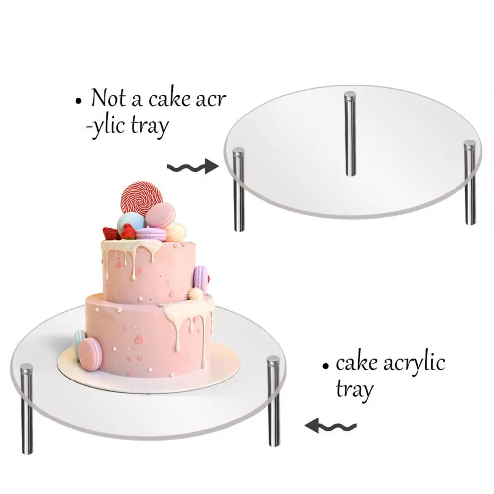 1 комплект, прочный акриловый прозрачный держатель для кексов и десертов на День рождения, принадлежности для вечеринок, Подставка для торта, Подставка для торта 1
