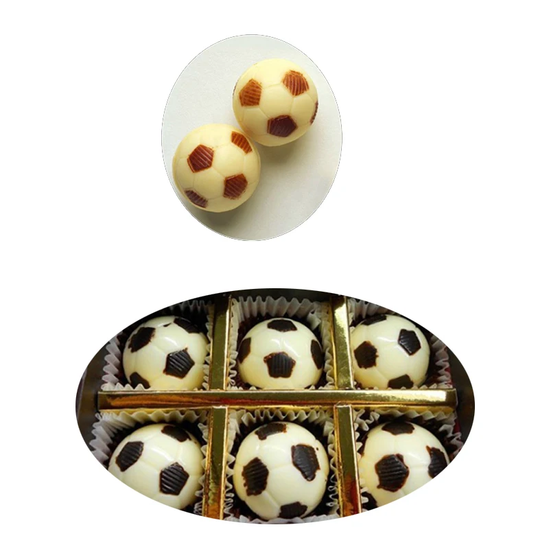 Meibum 14-Полостная футбольная форма для шоколада из поликарбоната, 3D-сфера, форма для кондитерских изделий, форма для выпечки конфет 1