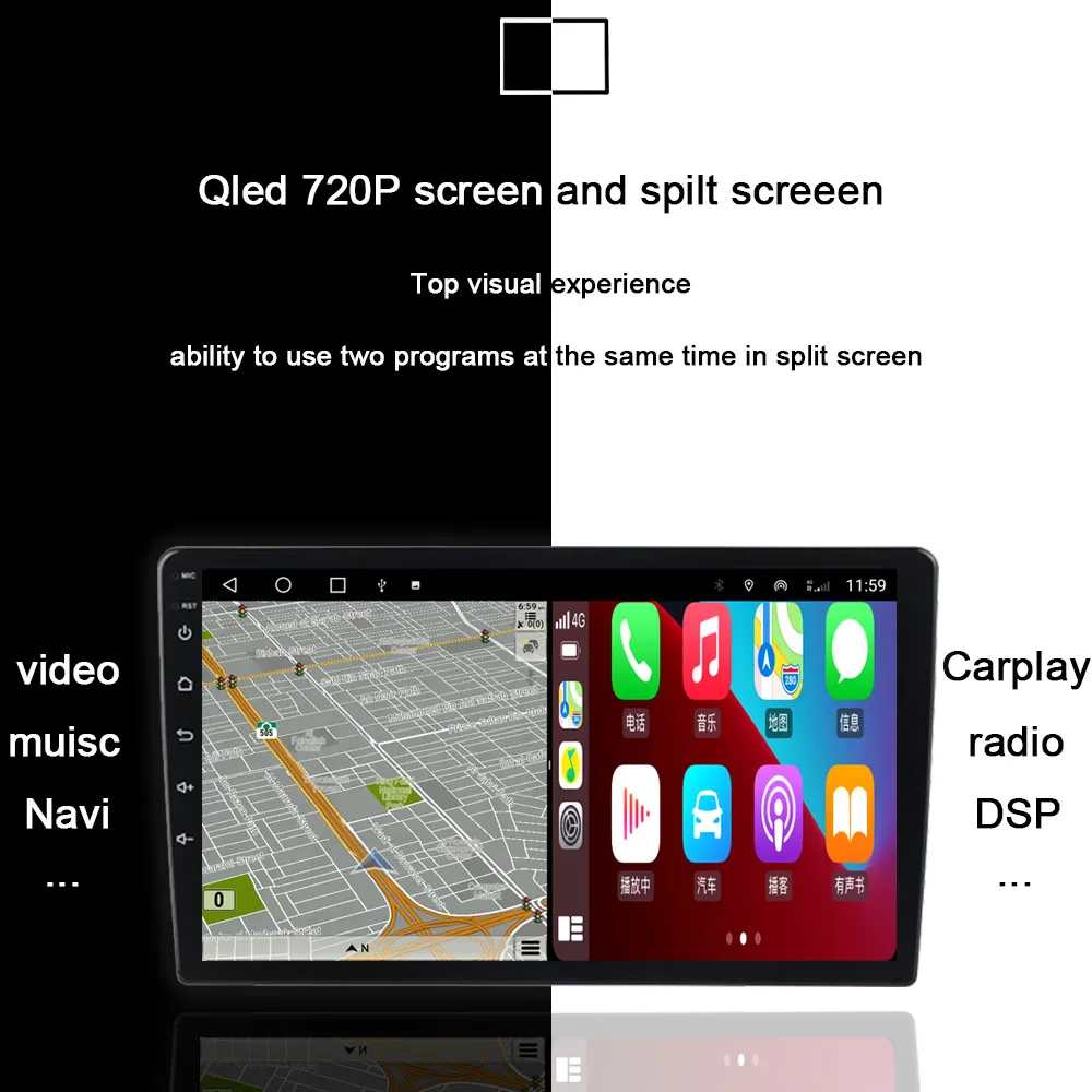720P IPS 360 Камера Carplay 6G + 128G Android 12,0 Автомобильный DVD-плеер GPS WIFI Стерео RDS Радио Для MITSUBISHI LANCER IX 2006-2010 5