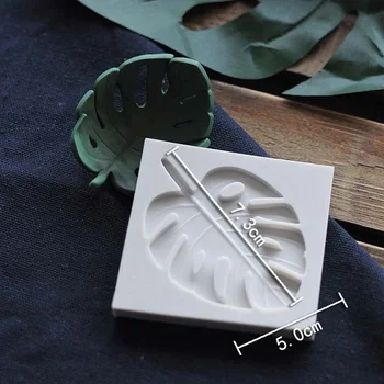 Силиконовые формы для торта с помадкой, 1 шт., трафарет в форме листьев, инструменты для украшения тортов из полимерной глины