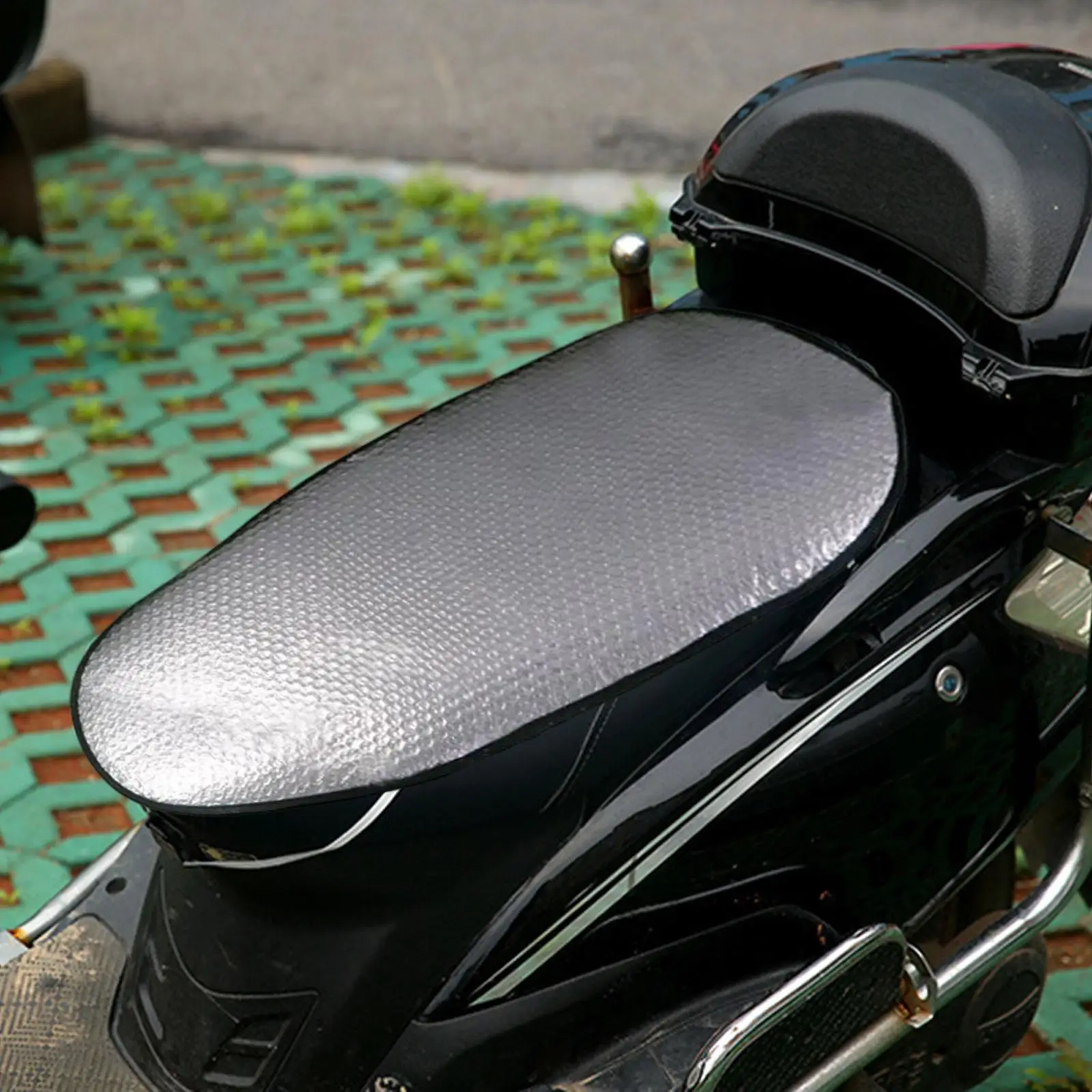 Чехол для сиденья мотоцикла, защитный чехол для сиденья мотоцикла, переносная противоскользящая водонепроницаемая искусственная кожа для мотоцикла 3