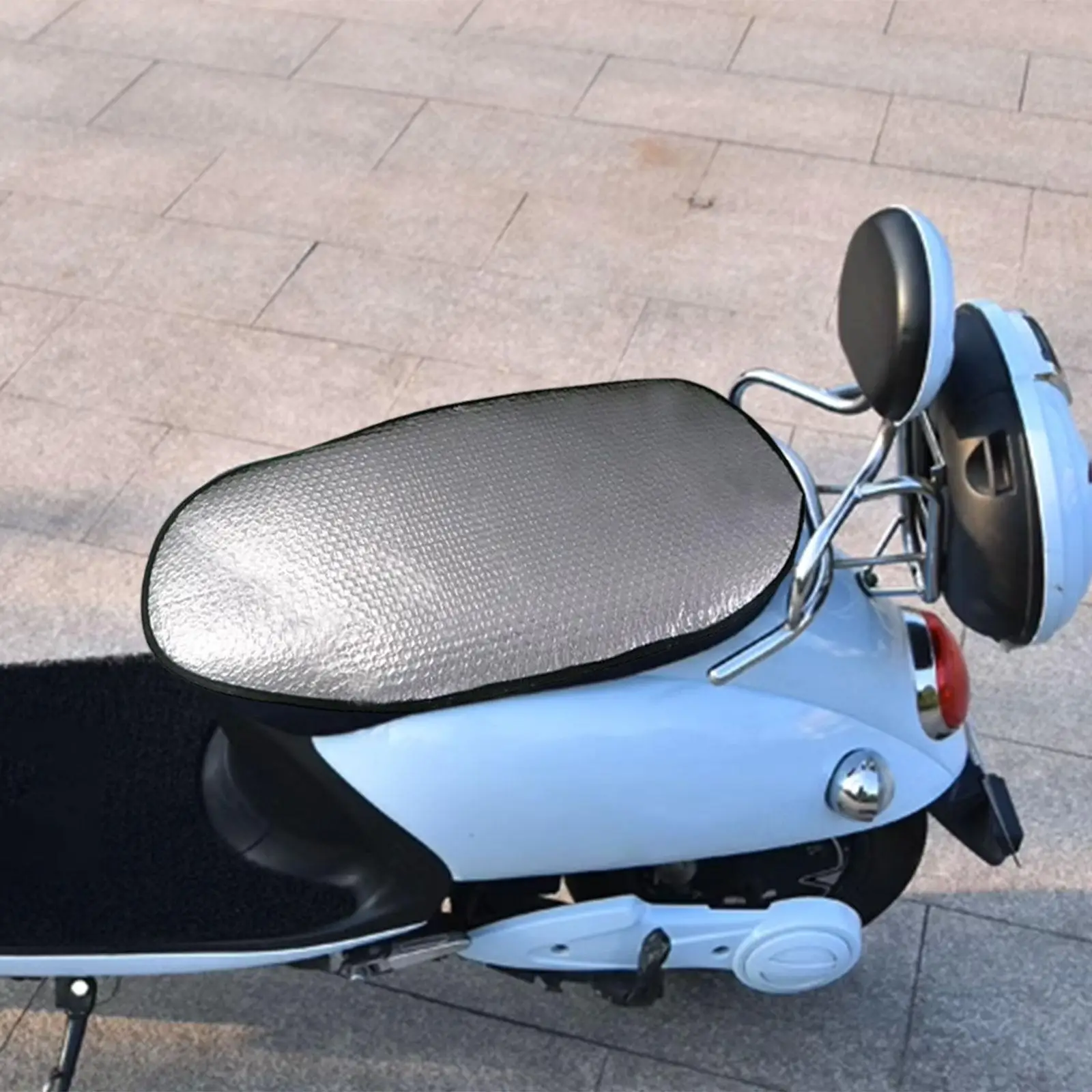 Чехол для сиденья мотоцикла, защитный чехол для сиденья мотоцикла, переносная противоскользящая водонепроницаемая искусственная кожа для мотоцикла 4