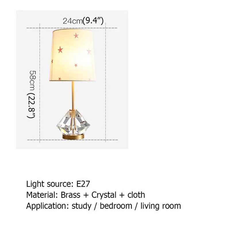 Настольная лампа SOFITY из латуни, современный Креативный Хрустальный Светодиодный настольный светильник, украшение для домашней спальни 4