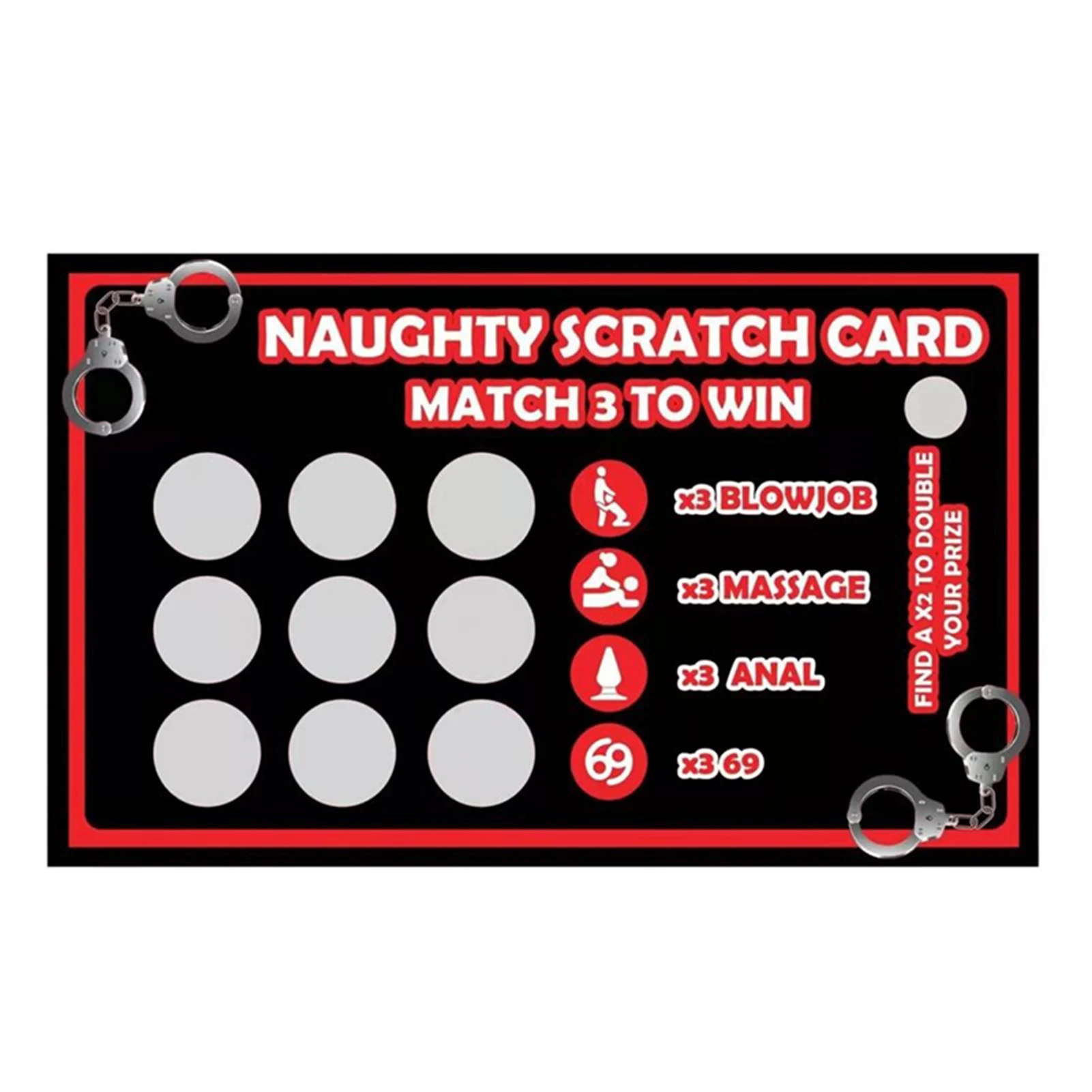 Скретч-карта для взрослых Naughty Scratch It Off Подарочные карты Подберите 3, чтобы выиграть наградной лист победителя Подарок для пар 0