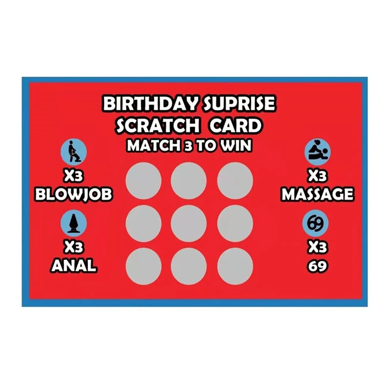 Скретч-карта для взрослых Naughty Scratch It Off Подарочные карты Подберите 3, чтобы выиграть наградной лист победителя Подарок для пар 2