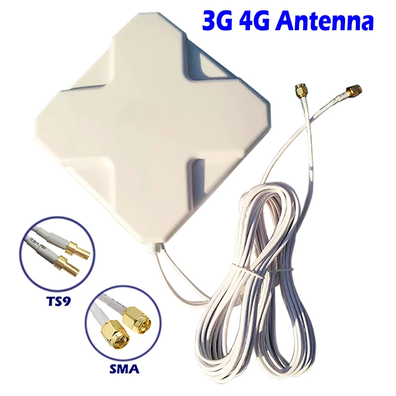 Антенна MIMO 3G 4G LTE GSM С Высоким Коэффициентом Усиления 35 дБ Двойная Головка С Присоской для Усилителя Сигнала Booster Extender Router Mobile Hotspot 0