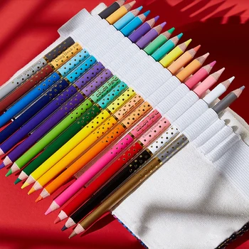 Цветной карандаш с двойным концом, 15 шт./компл., 30 цветов, художественные принадлежности, граффити, канцелярские принадлежности для детского рисования