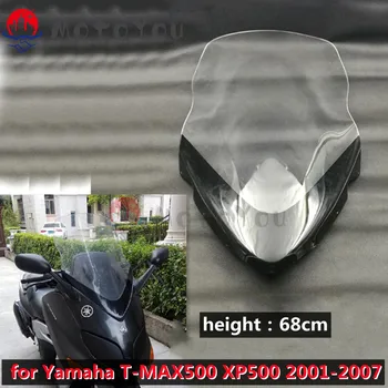 68 см Ветровое стекло мотоцикла TMAX500 Scooter для Yamaha TMAX T-MAX 500 XP500 2001-2007 Wind Touring Screen