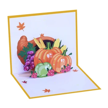 3D для всплывающей поздравительной открытки с тыквой на День благодарения Сюрприз Таинственный подарок Поставка Прямая поставка