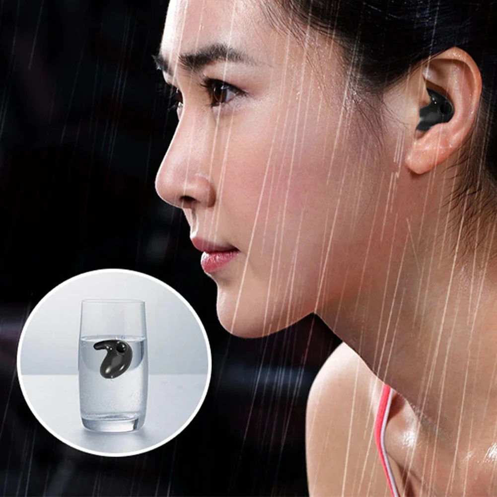 Наушники Bluetooth Wireless 5.3 Мини стерео спортивные водонепроницаемые наушники с шумоподавлением басов Сенсорное управление для спорта 3