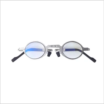 Складные Безвинтовые Очки Для Чтения Мужчины Женщины В Металлической Оправе Складные Очки для Дальнозоркости при Пресбиопии с Корпусом Диоптрийные Очки + От 1 до 4