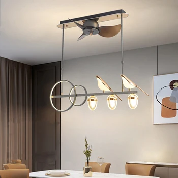 Подвесной потолочный вентилятор Nordic light лампы Люстры для столовой подвесные светильники lustre Потолочные вентиляторы с подсветкой с дистанционным управлением