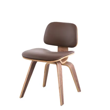 Обеденный стул из литой фанеры, деревянная основа для кухни, столовой, спальни, гостиной, современная мебель середины века, обеденный стул