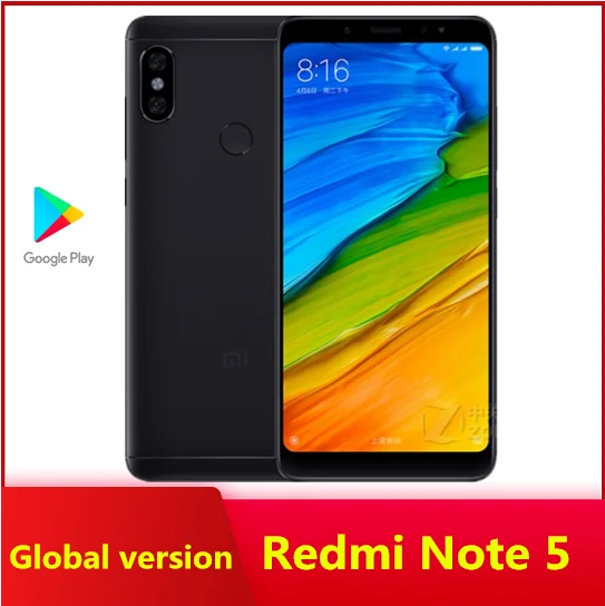 Смартфон Xiaomi Redmi Note 5 сотовый телефон Snapdragon 636 2160*1080 5.99 HD-экран, двойная камера 13 МП + 5 Мп (случайный цвет) 0