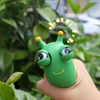 Забавная игрушка для выжимания лопнувшего глазного яблока, игрушки для прищипывания зеленых глазных гусениц, игрушки для взрослых и детей, игрушка-непоседа для снятия стресса, креативная декомпрессионная игрушка