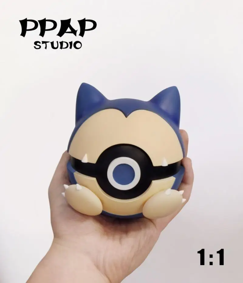 Pokemon Ppap Studio Периферийная Серия 1/1 Pokeball Пикачу Генгар Снорлакс Pokeball Фигурка Украшения Коллекционная Модель Игрушки 3