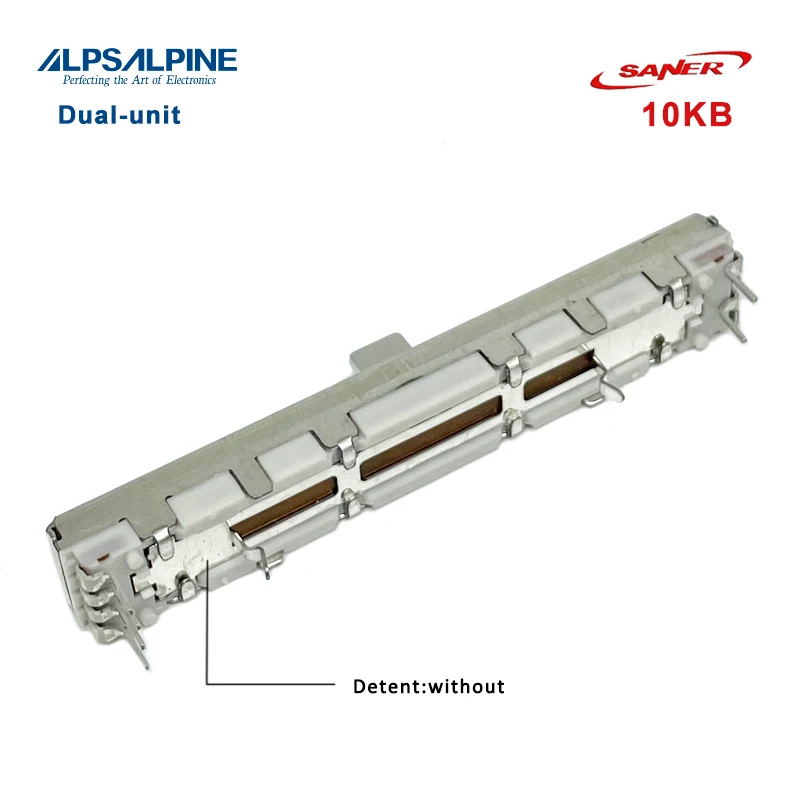 Потенциометр скольжения серии ALPS RS45, 10 КБ, рычаг: 5 мм, Двухблочный, без фиксатора, ход: 45 мм 3