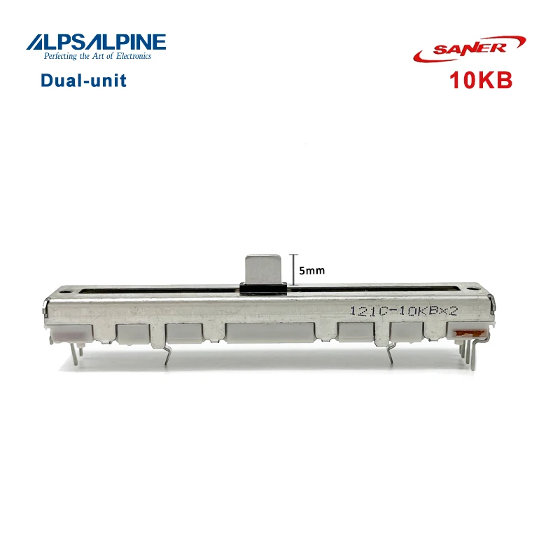 Потенциометр скольжения серии ALPS RS45, 10 КБ, рычаг: 5 мм, Двухблочный, без фиксатора, ход: 45 мм 4