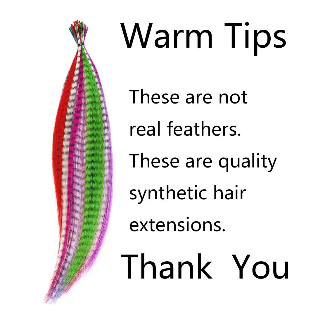 Синтетические накладные перья для наращивания волос, окрашенные в радужный цвет, аксессуары для вечеринок для женщин или девушек 1