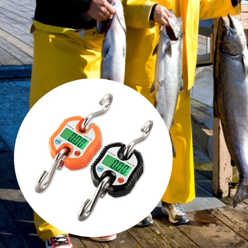 Электронные карманные весы с ЖК-цифровым дисплеем, весы для взвешивания багажа весом 150 кг, подвесной крючок для рыбалки, весы для взвешивания багажа 2