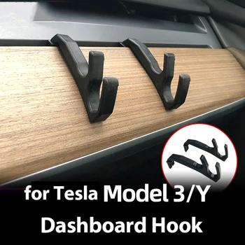Для Tesla 2021-2023 Модель 3 Модель Y Приборная панель автомобиля ABS Крючок Прочные Предметы хранения Крючок Аксессуары для интерьера Украшение