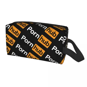 Фирменная сумка для туалетных принадлежностей с логотипом Pornhubs, Женский Органайзер для косметики, чехол для хранения женской косметики Dopp Kit Case