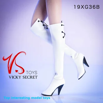 VSToys 19XG36 в масштабе 1/6 Женская красная обувь из искусственной кожи, 2 стиля, длинные ботинки-трубки для 12-дюймовой модели Action Body, Аксессуар