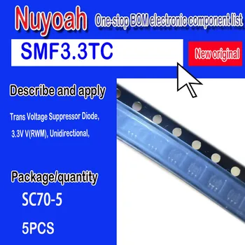 SMF3.3TC совершенно новый оригинальный точечный Транзисторный диод SC70-5, 3,3 В (RWM), однонаправленный, 5 шт.