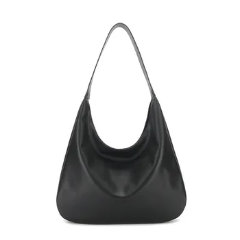 Однотонная ретро-сумка в виде полумесяца подмышкой, новые модные сумки на плечо для женщин, дизайнерские сумки из натуральной кожи класса люкс