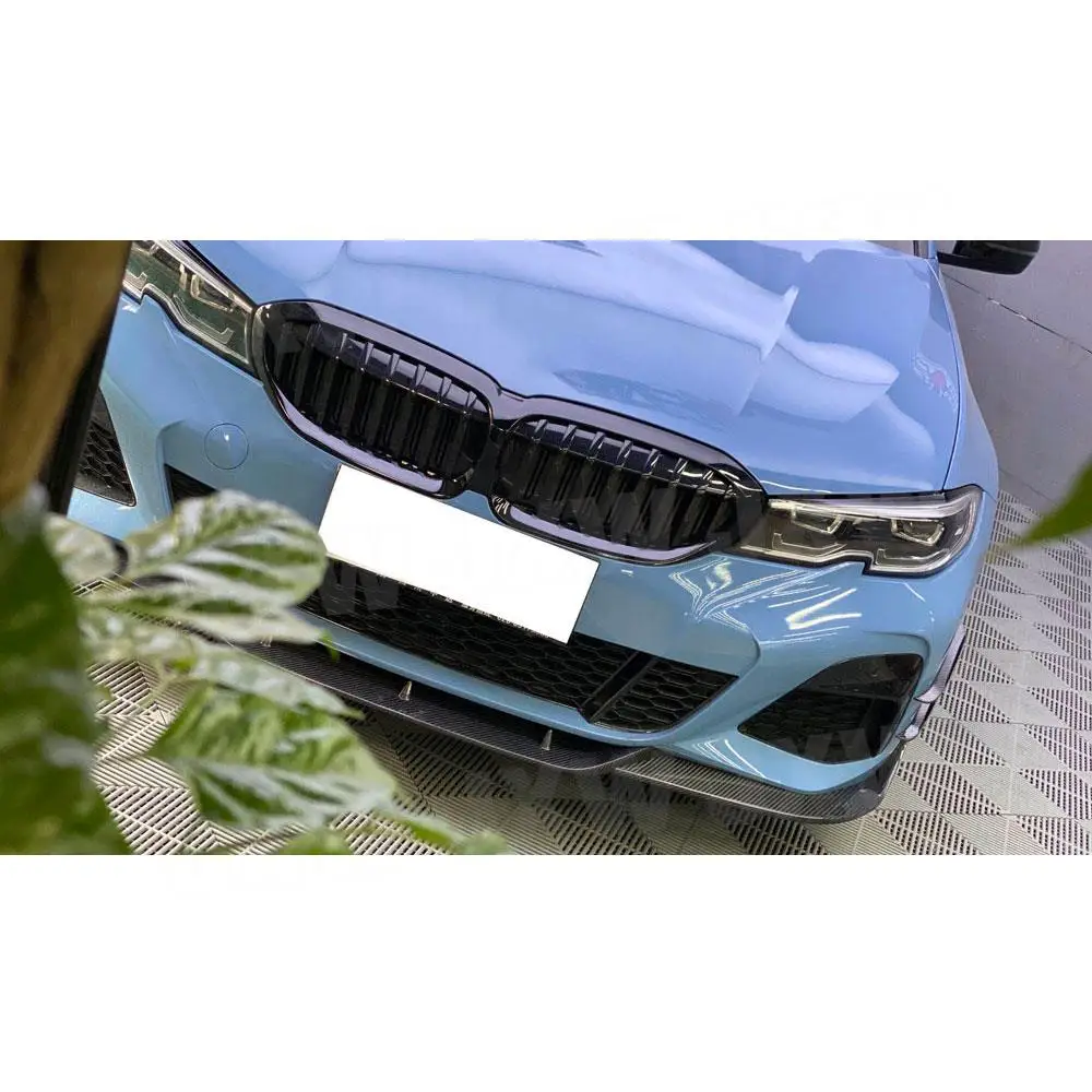 Для BMW 3 серии G20 2019 2020, Карбоновый передний спойлер, Удлинитель бампера, Лопатка для подбородка, Автомобильный Стайлинг 5
