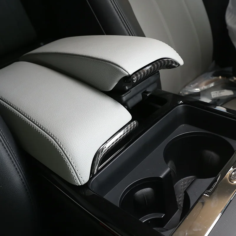 Для Land Rover Range Rover Evoque L551 2019-2020, АБС-пластик, Карбоновое волокно, подлокотник, коробка, переключатель, планка, отделка салона, автомобильные аксессуары 4